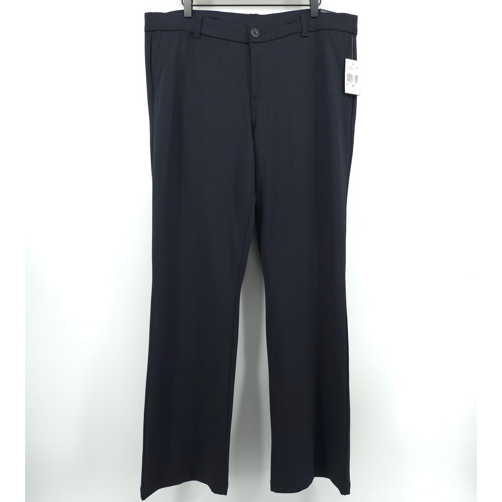 KUT from the Kloth Trouser Bootcut Women Pants 18W Navy Blue Geometric - NWT